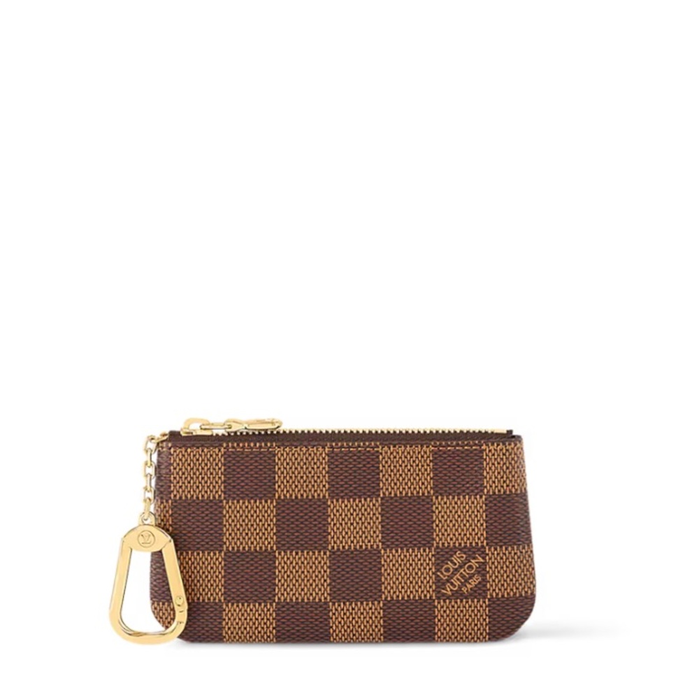 LOUIS VUITTON DAMIER EBENE Brown Key Pouch. NWOT/ 2024